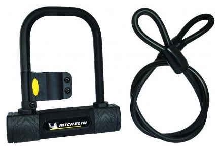Michelin U Lock U 147 + 1m Cable Negro