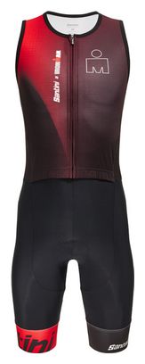 Santini x IronMan Ikaika Black/Red Sleeveless Tri-suit