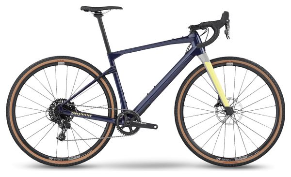 Bicicleta de gravel BMC URS One (Var 2) Sram Apex 1 11 V, 700 mm, azul/amarillo, 2022