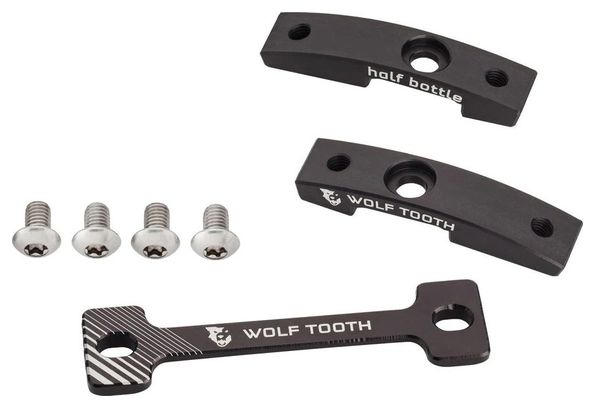 Support de Porte-Bidon Wolf Tooth B-RAD Half Bottle Adapter + DogBone Noir