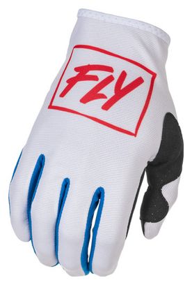 Fly Racing Lite Kids Gloves White / Red / Blue