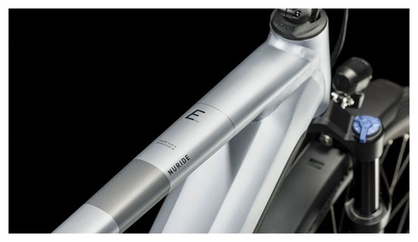 Cube Nuride Hybrid EXC 625 Allroad Elektrische hybride fiets Shimano Deore 12S 625 Wh 29'' Polar Silver 2023