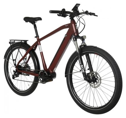 Vélo de Ville Électrique Bicyklet Raymond Shimano Acera 9V 504 Wh 27.5'' Rouge Bordeaux