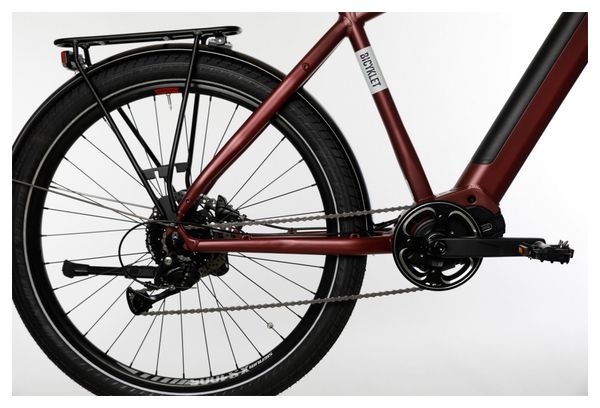 Vélo de Ville Électrique Bicyklet Raymond Shimano Acera 9V 504 Wh 27.5'' Rouge Bordeaux
