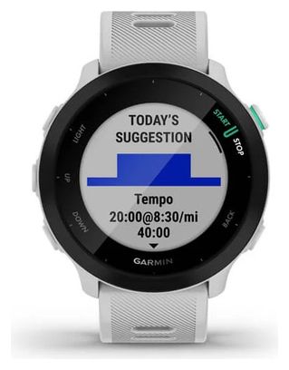Garmin Forerunner 55 GPS Watch White