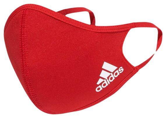 Adidas Face Covers Pack of 3 Masks Red M / L