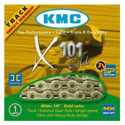 KMC X101 Chain 1/2'' x 1/8'' 110 Links Gold
