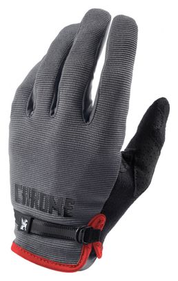 Long Chrome Cycling Gloves Gray / Black