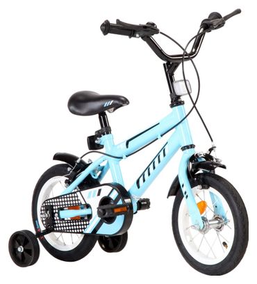 vidaXL Vélo pour enfants 12 pouces Noir et bleu