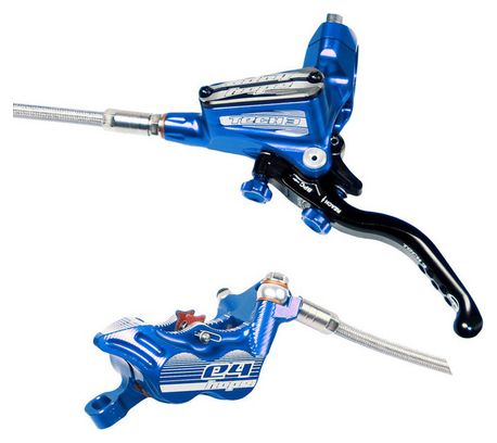 Hope Tech 3 E4 Blue Edition Front Brake LH Lever Braided Hose