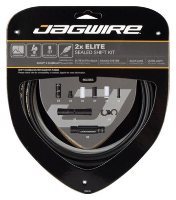Kit de cambios sellados Jagwire 2x Elite, negro