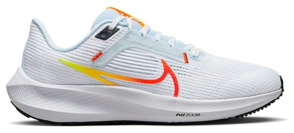Damen Laufschuhe Nike Air Zoom Pegasus 40 Weiß Blau Orange