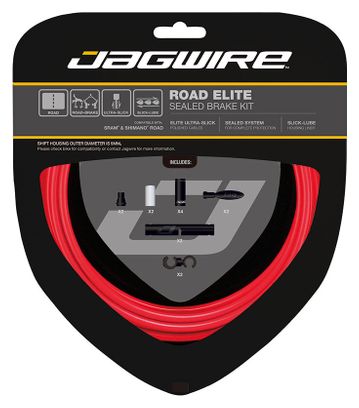 Jagwire Road Elite Sealed Brake Kit Red