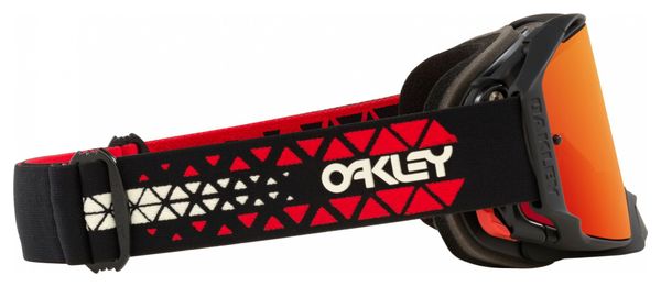 Masque Oakley Airbrake MX Noir Mat Rouge Prizm Torch Iridium / Ref : OO7046-B8