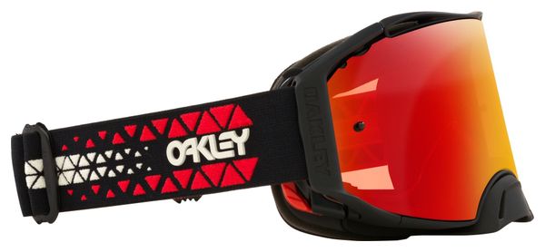 Masque Oakley Airbrake MX Noir Mat Rouge Prizm Torch Iridium / Ref : OO7046-B8