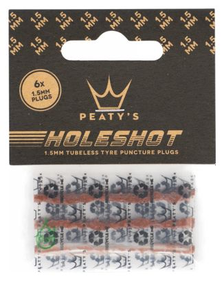 Mèches de Réparation Tubeless Peaty's Holeshot 6x 1.5mm