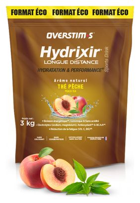 Boisson Énergétique Overstims Hydrixir Longue Distance Thé Pêche 3kg