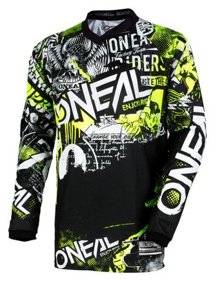 Oneal Element Attack Youth Long Sleeves Jersey Black Neon Yellow