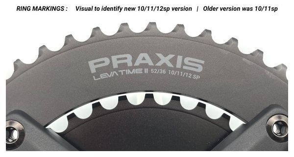 Pédalier Praxis Works Alba M30 X-Spider 52/36 dents 