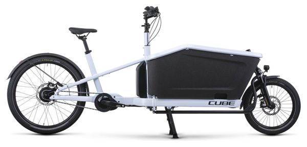 Vélo Cargo Électrique Cube Cargo Dual Hybrid 1000 Enviolo Cargo 1000 Wh 20/27.5'' Blanc Flash 2023