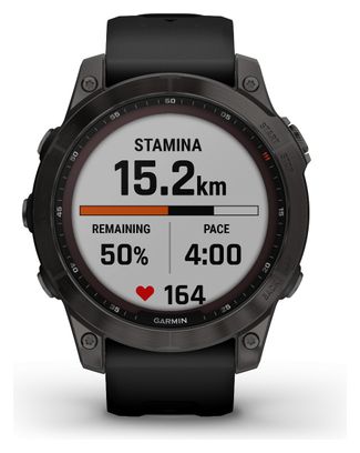 Garmin Fenix 7 Sapphire Solar Titanium Carbon Gray Sport Watch