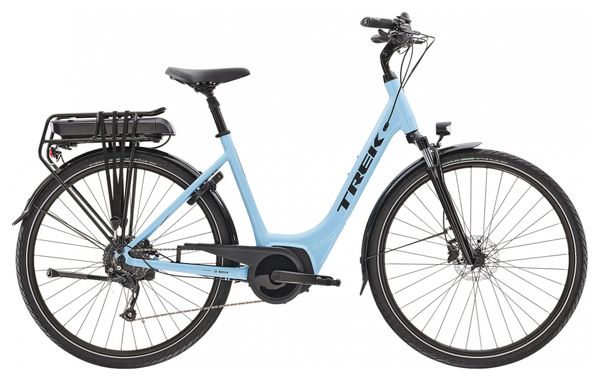 Vélo de Ville Électrique Trek Verve+ 2 Lowstep Bosch 300wh Shimano Altus 9V Azure