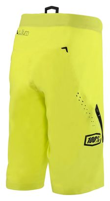 100% Celium Solid Shorts With Liner Neon Yellow