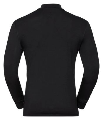 Odlo Natural 100% Merino Warm Long Sleeve 1/4 Zip Jersey Black