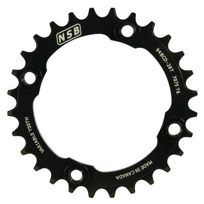 NSB Single Chainring Variable Tooth 94mm Black