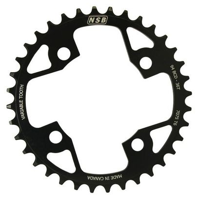 NSB Single Chainring Variable Tooth 94mm Black