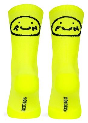 Pacific And Co Smile Run Fluo Yellow Socks