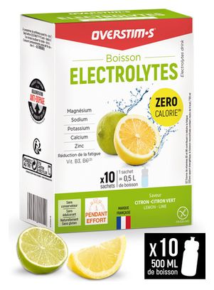 Boisson Énergétique Overstims Electrolytes (Zéro Calorie) 10 Sachets de 8 g