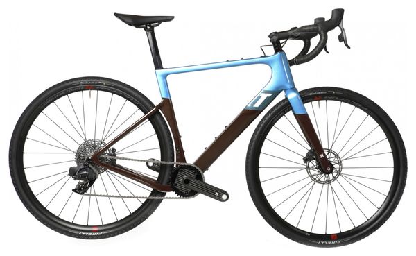 3T Exploro Race Torno Gravel Bike Sram Force eTap AXS 12S 700 mm Blue Brown 2022