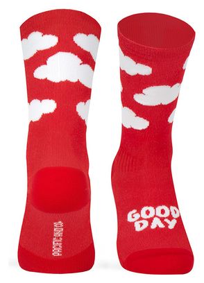 Pacific And Co Clouds Socks Red