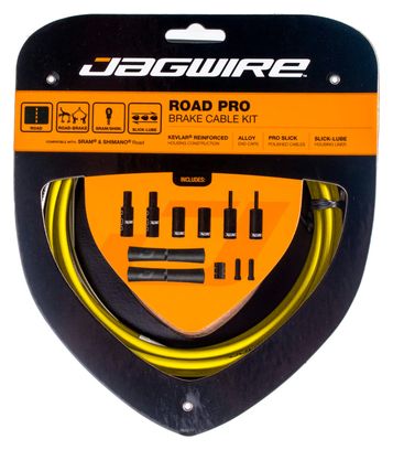 Kit Câble et Gaine pour Frein Route Jagwire Road Pro Jaune