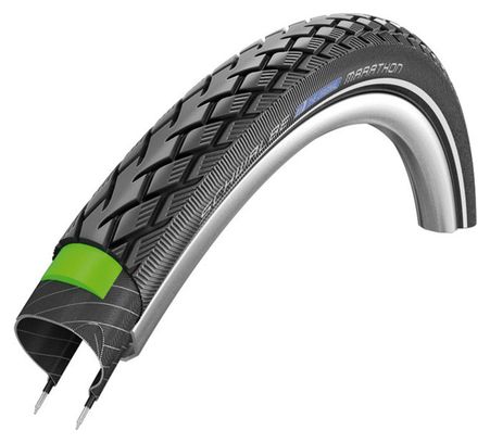 Schwalbe Marathon 700 mm Tubetype Rígido TwinSkin GreenGuard SpeedGrip Compuesto Flancos Reflex E-Bike E-25