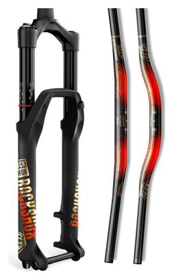 Decalcomanie RockShox Troy Lee Design 35mm oro / arancio