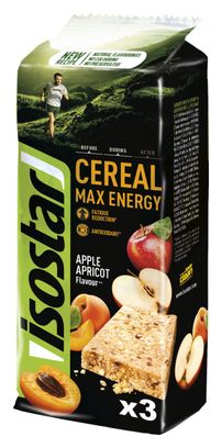 Barres Energétiques Isostar Cereal Max Pomme Abricot 3x55g