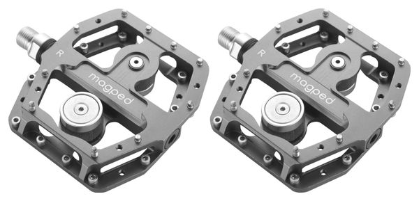Pair of Magped Enduro 150 N Magnetic Pedals Grey
