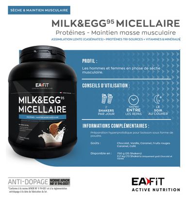 Milk et Egg 95 Micellaire café frappé 750 g
