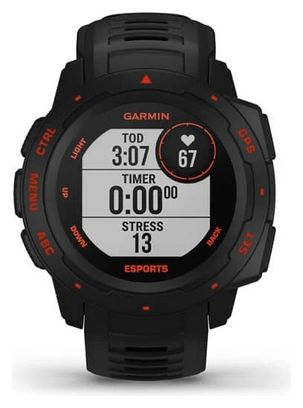 Reloj GPS Garmin Instinct Esports Edition negro rojo lava