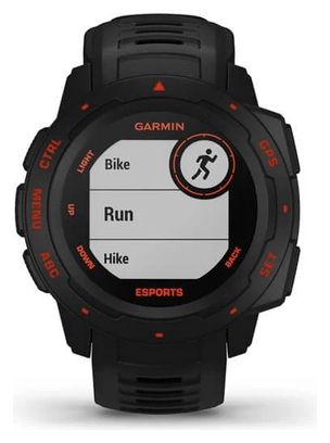 Reloj GPS Garmin Instinct Esports Edition negro rojo lava