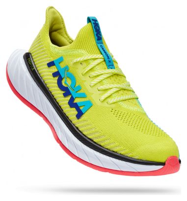 Hoka Carbon X 3 Running-Schuhe Gelb Blau Rot
