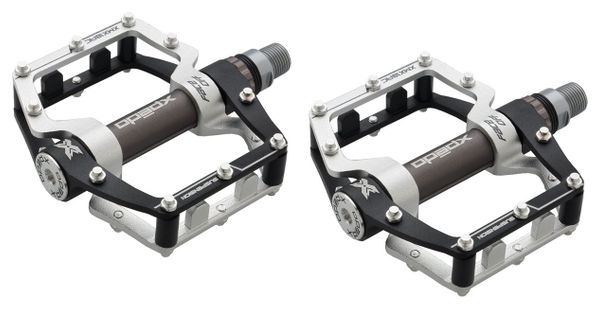 Pair of Plates Pedals Xpedo XMX 18AC Black / Grey