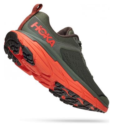 Hoka Challenger ATR 6 Khaki Red Trail Running Shoes