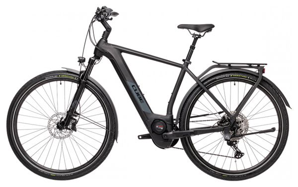 Vélo de Ville Électrique Cube Kathmandu Hybrid EXC 625 Shimano Deore/XT 12V 625 Wh 700 mm Noir Gris 2021