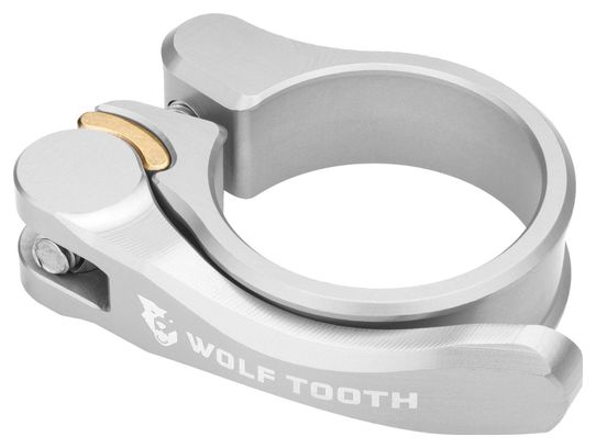 Collier de Selle à Serrage Rapide Wolf Tooth Seatpost Clamp Quick Release Argent