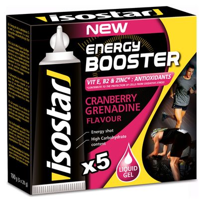 ISOSTAR Energy Booster Liquid Antioxydant 5x20gr Flavour Grenadine