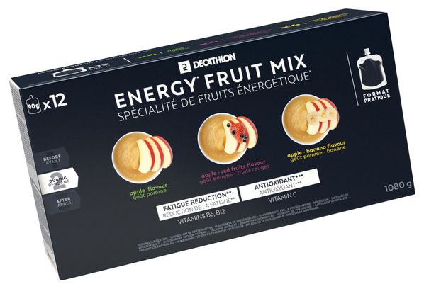 12 Gels Énergétiques Aptonia Energy Fruit Mix 90g