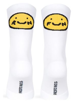 Chaussettes Pacific And Co Smile Run Blanc
